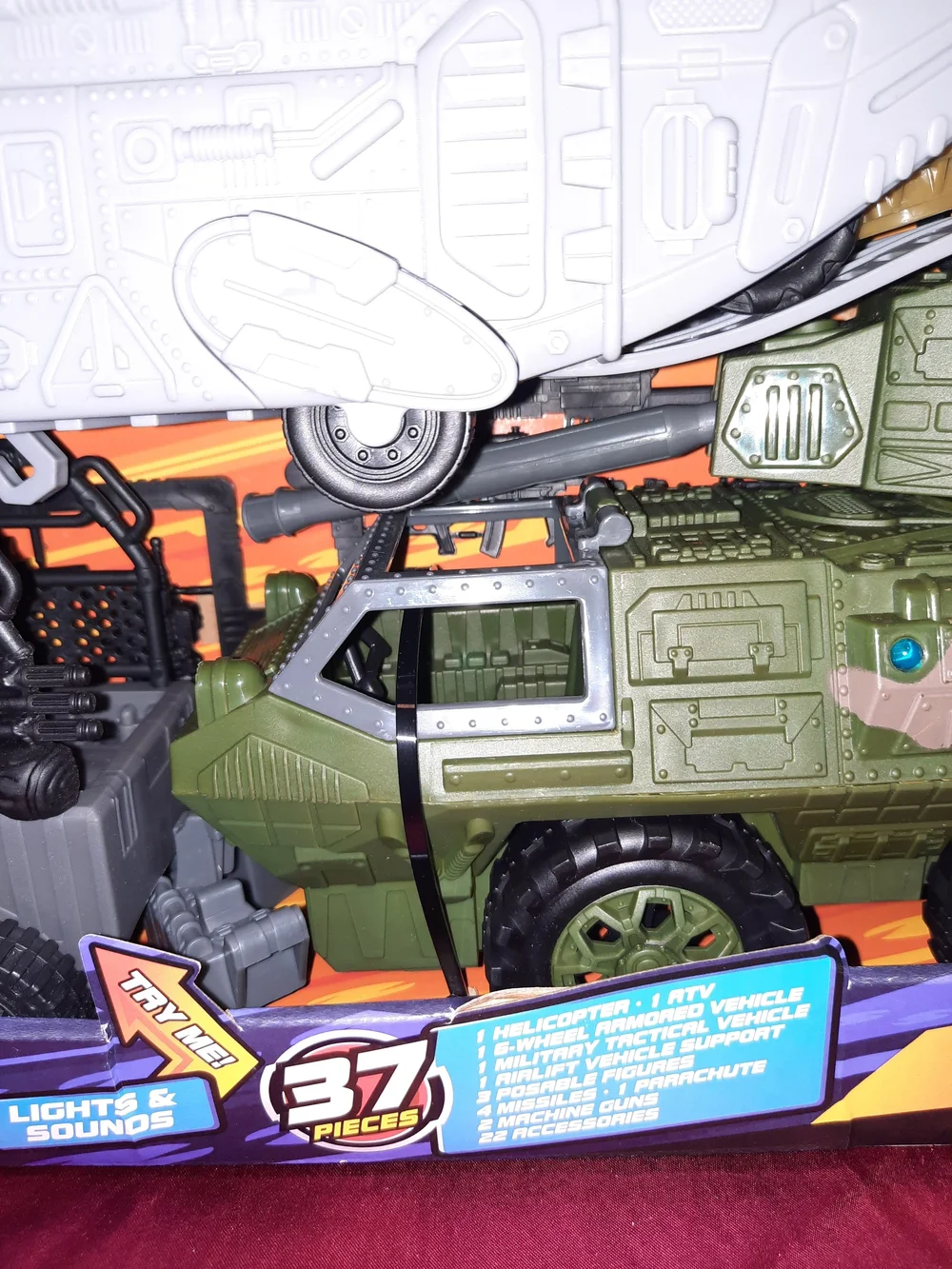 Adventure Force Giant Military Helicopter Playset With Action Figures & Vehicles